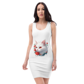 PhilanthroBit's White Kitten (Front&Back) | Sublimation Cut & Sew Dress