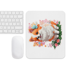 Adorit's Adorable Puppy Mouse pad with mouse and keyboard| By PhilanthroBit