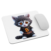 PhilanthroBit Cool Bitcoin Cat Mouse pad with mouse