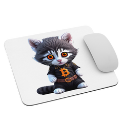 PhilanthroBit Cool Bitcoin Cat Mouse pad with mouse