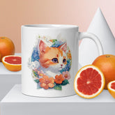 Adorit's Adorable Kitten 11oz White glossy mug | By PhilanthroBit