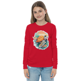 PhilanthroBit's Adorable Sea Turtle Youth red long sleeve shirt - front