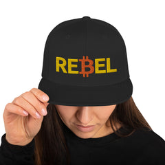 Bitcoin Rebel 3D Puff Embroidery Snapback Hat