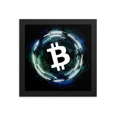 Digital Bitcoin Framed poster
