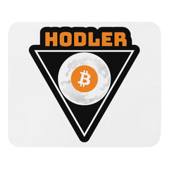 Bitcoin Logo over a white moon - Hodler Mouse pad | By PhilanthroBit