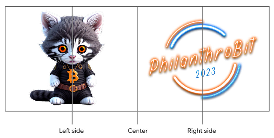 PhilanthroBit's Cool Bitcoin Cat & Logo UV Printed 16oz Can-shaped glass