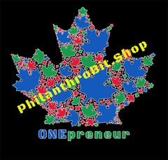 ONEpreneur Men's classic tee - multicolored maple leaf | World Skills, by PhilanthroBit