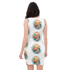 PhilanthroBit's Adorable Sea Turtle Pattern (Front&Back) | Sublimation Cut & Sew Dress - back