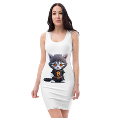 PhilanthroBit's Cool Bitcoin Cat Sublimation Cut & Sew Dress - front