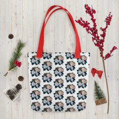 Adorit's Gardenias Bouquet Floral Pattern 15"x15" Tote bag | By PhilanthroBit