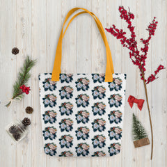 Adorit's Gardenias Bouquet Floral Pattern 15"x15" Tote bag | By PhilanthroBit