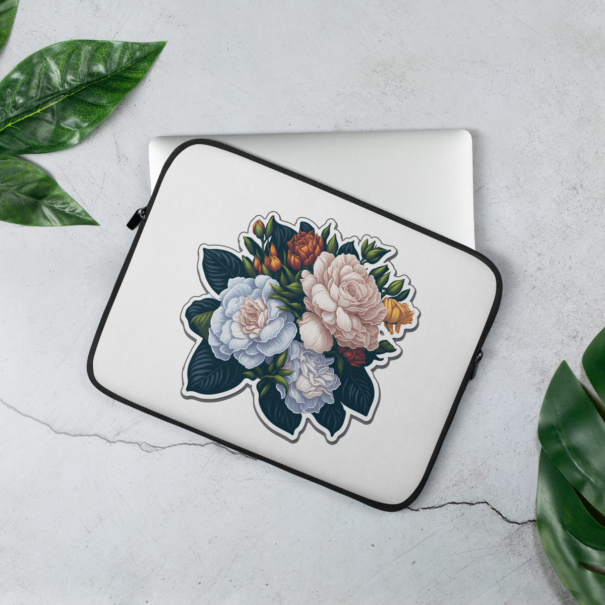 Adorit's Gardenias Bouquet floral 13" Laptop Sleeve | By PhilanthroBitAdorit's Gardenias Bouquet floral 13" Laptop Sleeve | By PhilanthroBit