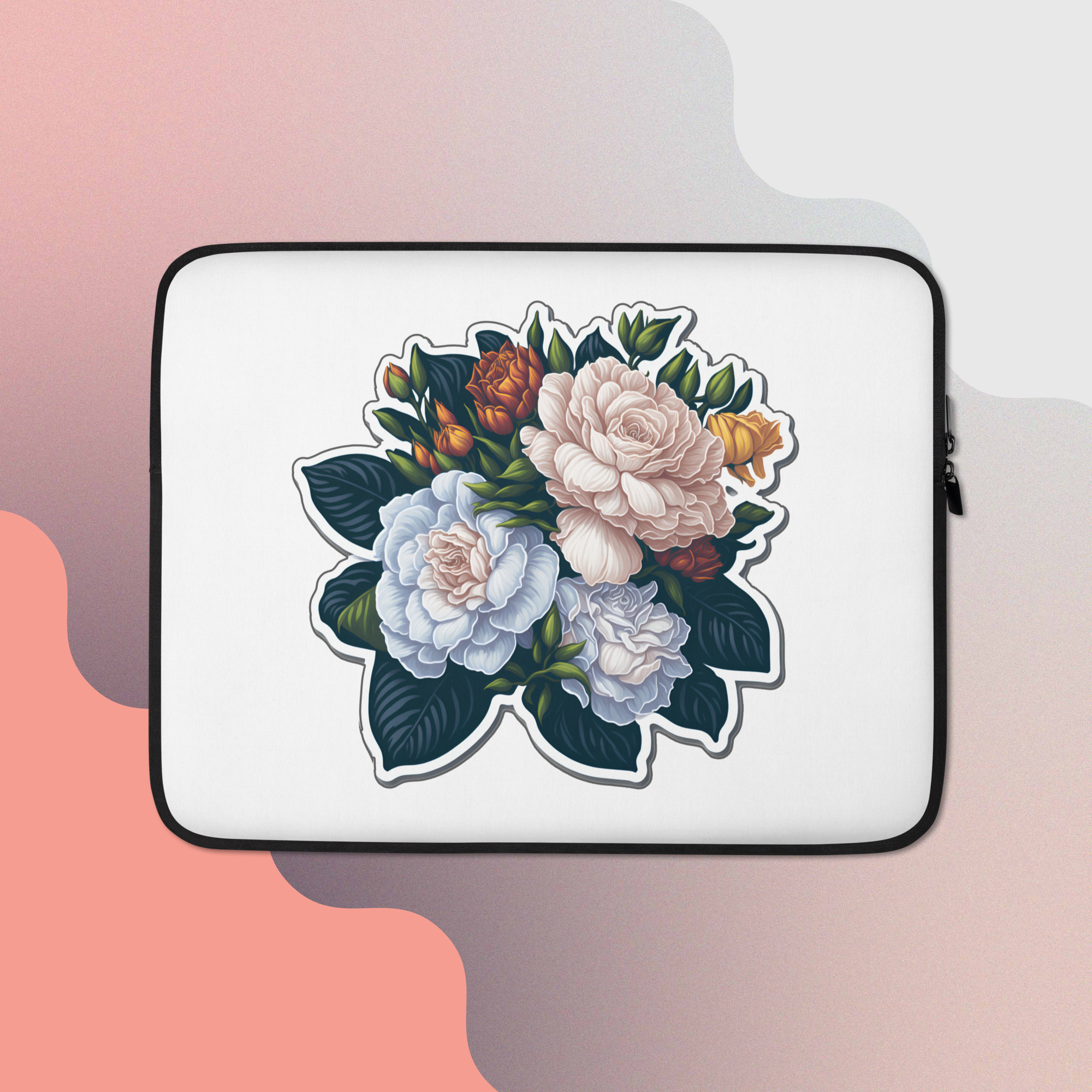 Adorit's Gardenias Bouquet floral 13" Laptop Sleeve | By PhilanthroBit