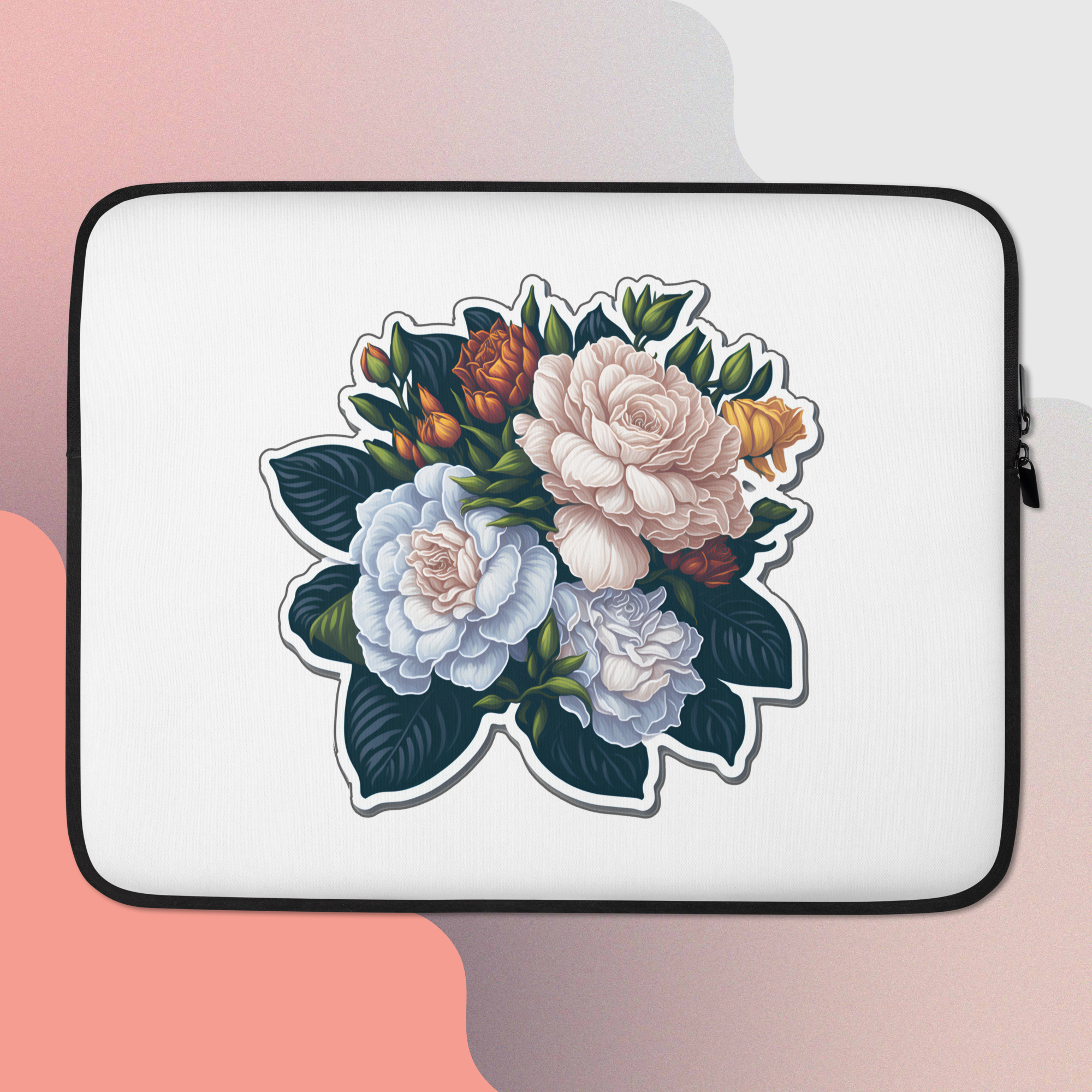 Adorit's Gardenias Bouquet floral 15" Laptop Sleeve | By PhilanthroBit