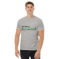 Be the Solutionary! - Men's classic tee, grey color tshirt, by PhilanthroBit