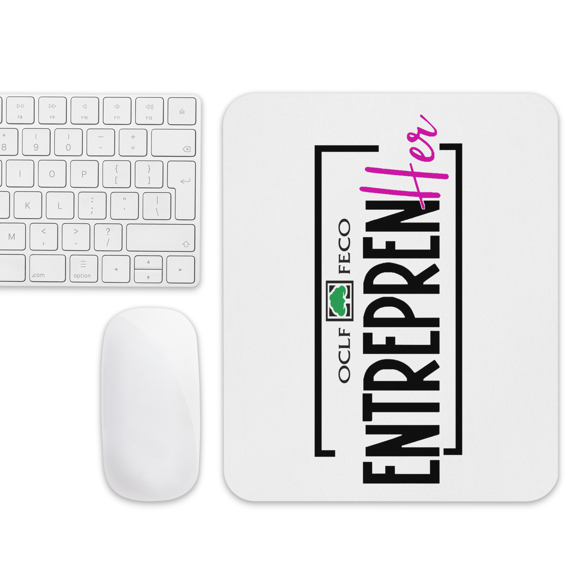 OCLF EntreprenHER 8.7" Mouse pad with keyboard and mouse | By PhilanthroBit