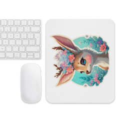 Adorit's Adorable Fawn (deer) with Flowers Mouse pad with keyboard