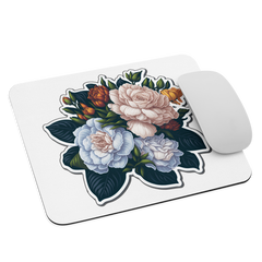 Adorit's Gardenias Bouquet Floral Mouse pad with mouse | By PhilanthroBit