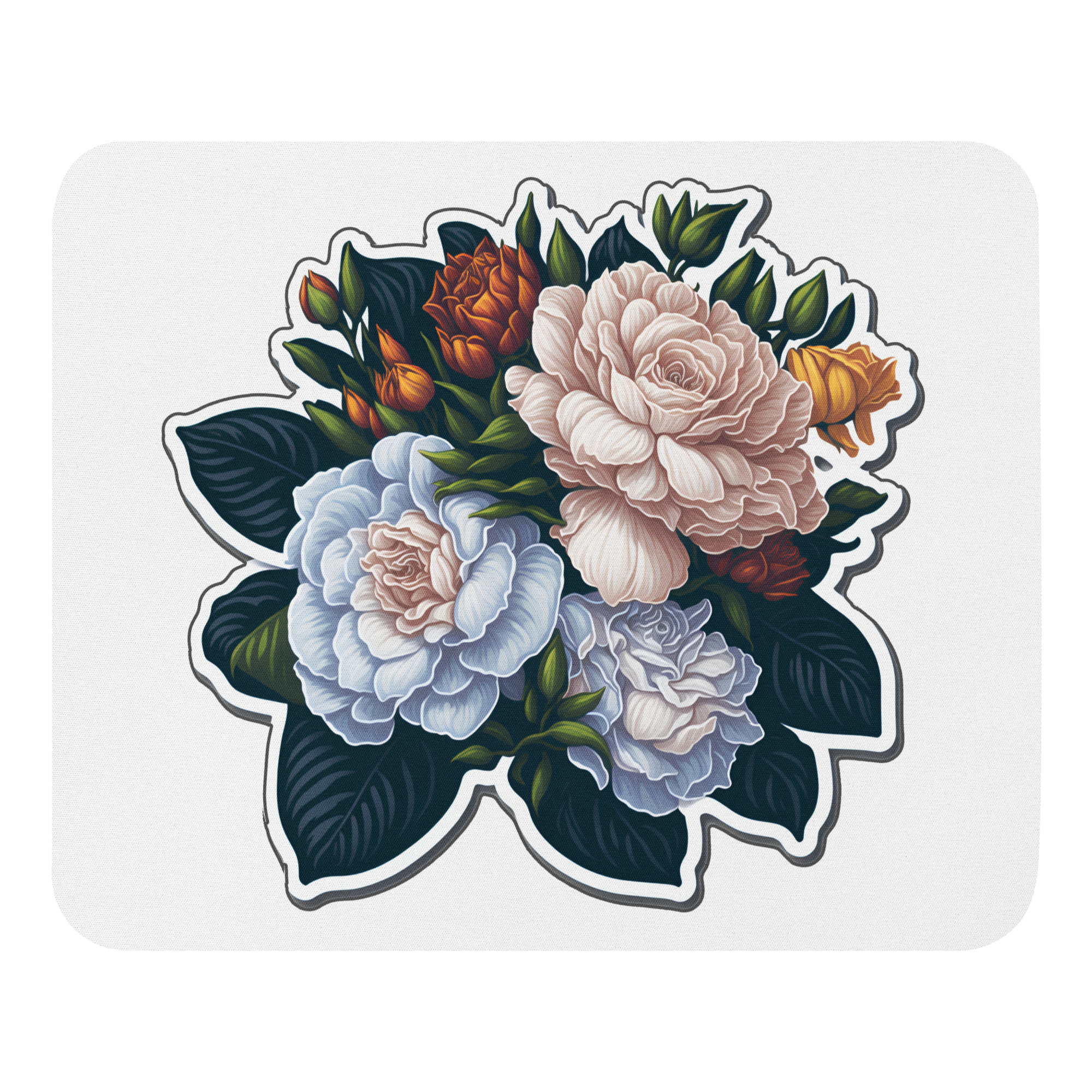 Adorit's Gardenias Bouquet Floral Mouse pad | By PhilanthroBit