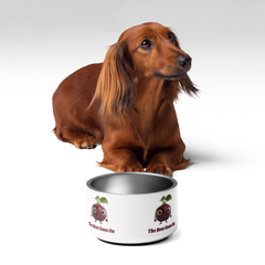 Adorit's "The Beet Goes On" Pet 18 oz bowl with a brown dog| By PhilanthroBit