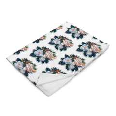 Adorit's Gardenias Bouquet Floral Throw Blanket - 50x60 folded | By PhilanthroBit