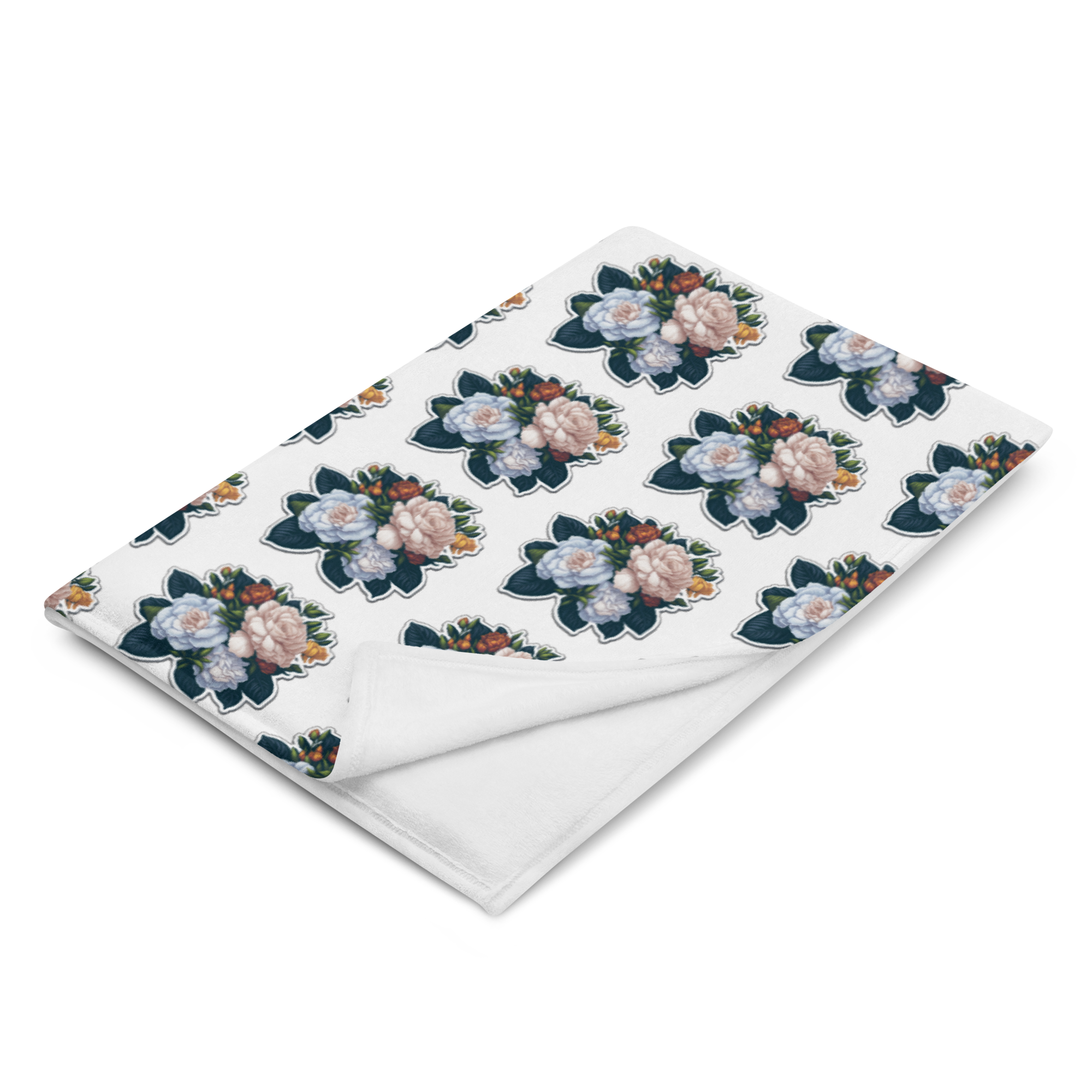 Adorit's Gardenias Bouquet Floral Throw Blanket - 60x80 | By PhilanthroBit