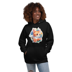 PhilanthroBit's Adorable Kitten with Flowers Unisex Premium Hoodie