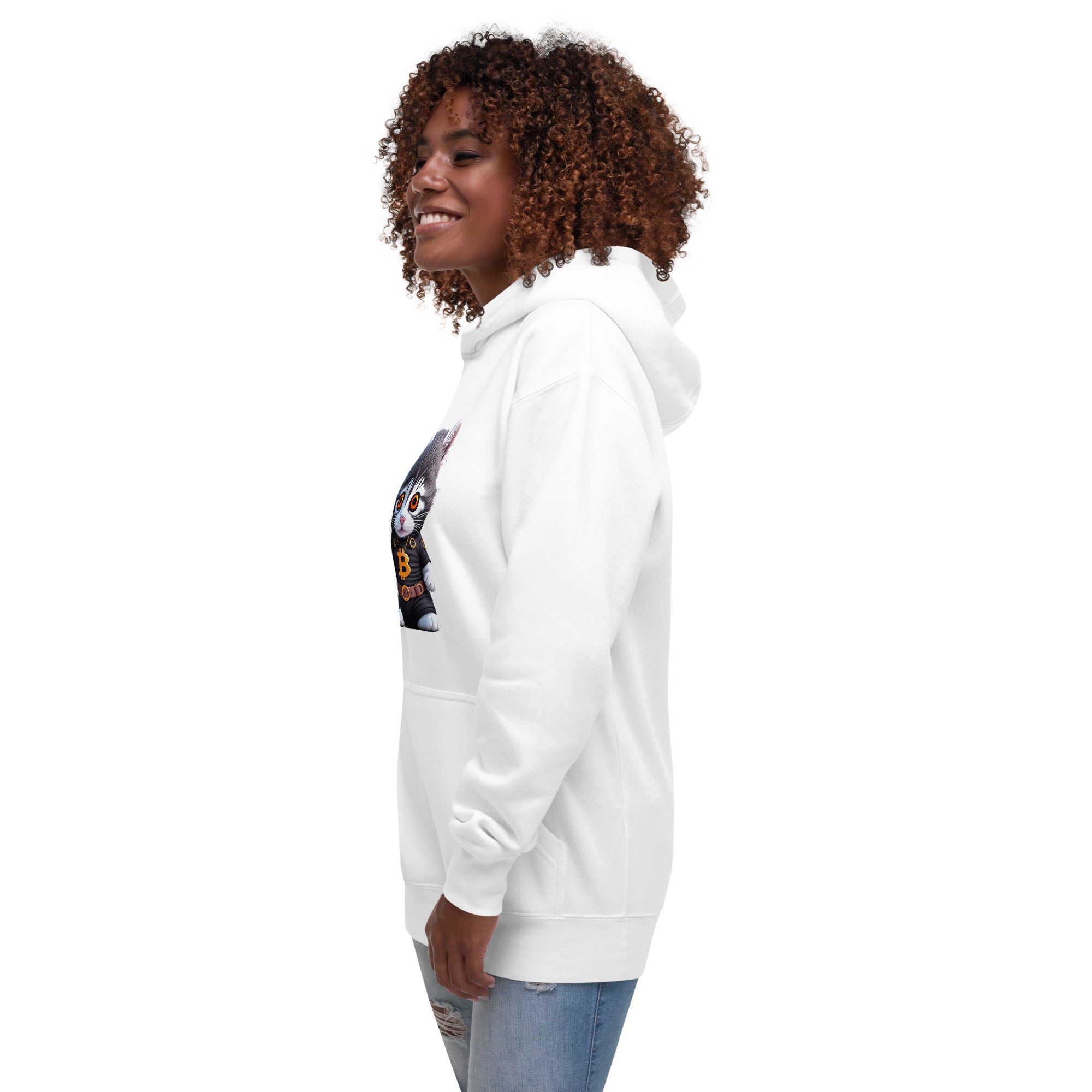 PhilanthroBit's Cool Bitcoin Cat Unisex Premium Hoodie