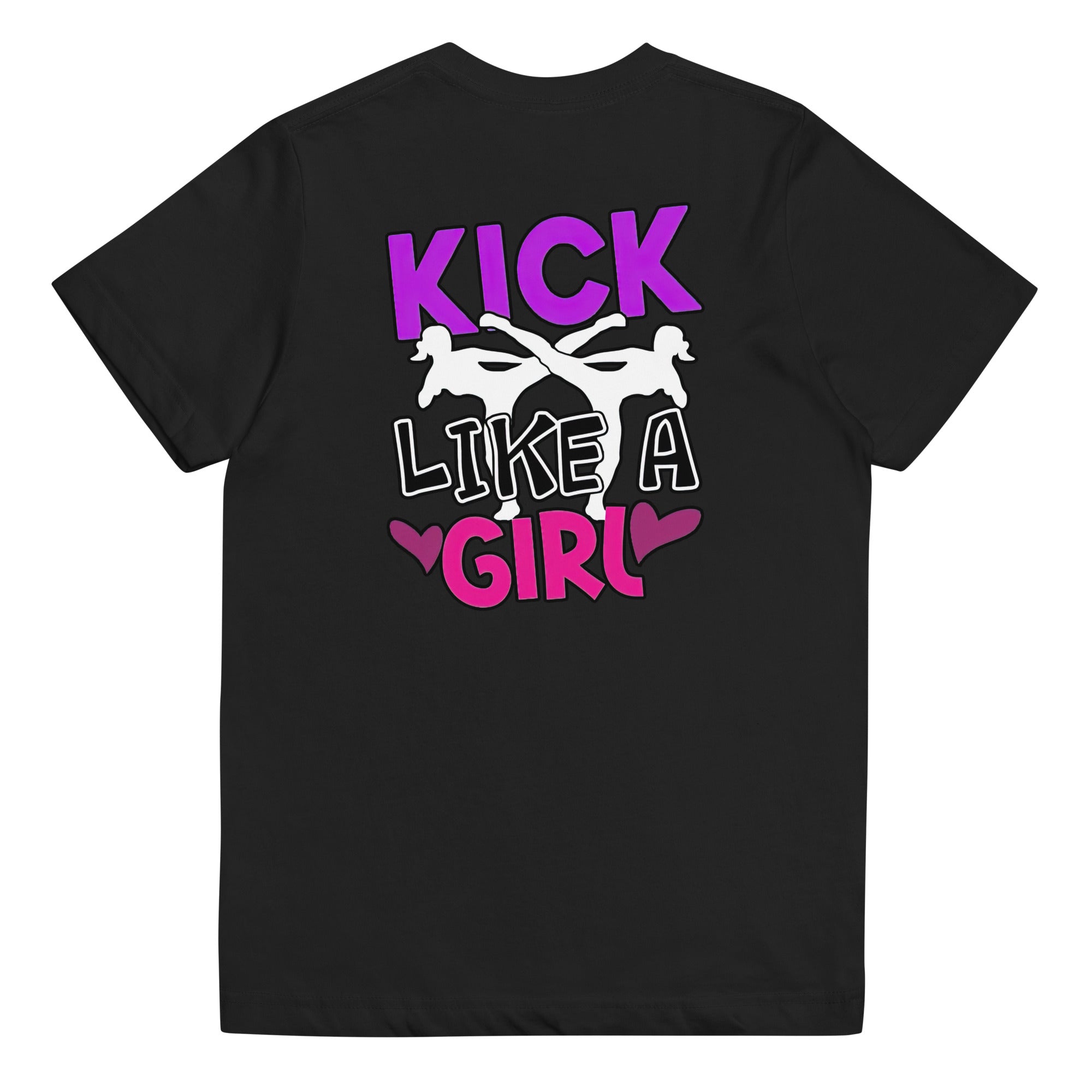 Kick Like A Girl! - Randa KyoFit Kyokushinkai Karate Youth jersey t-shirt