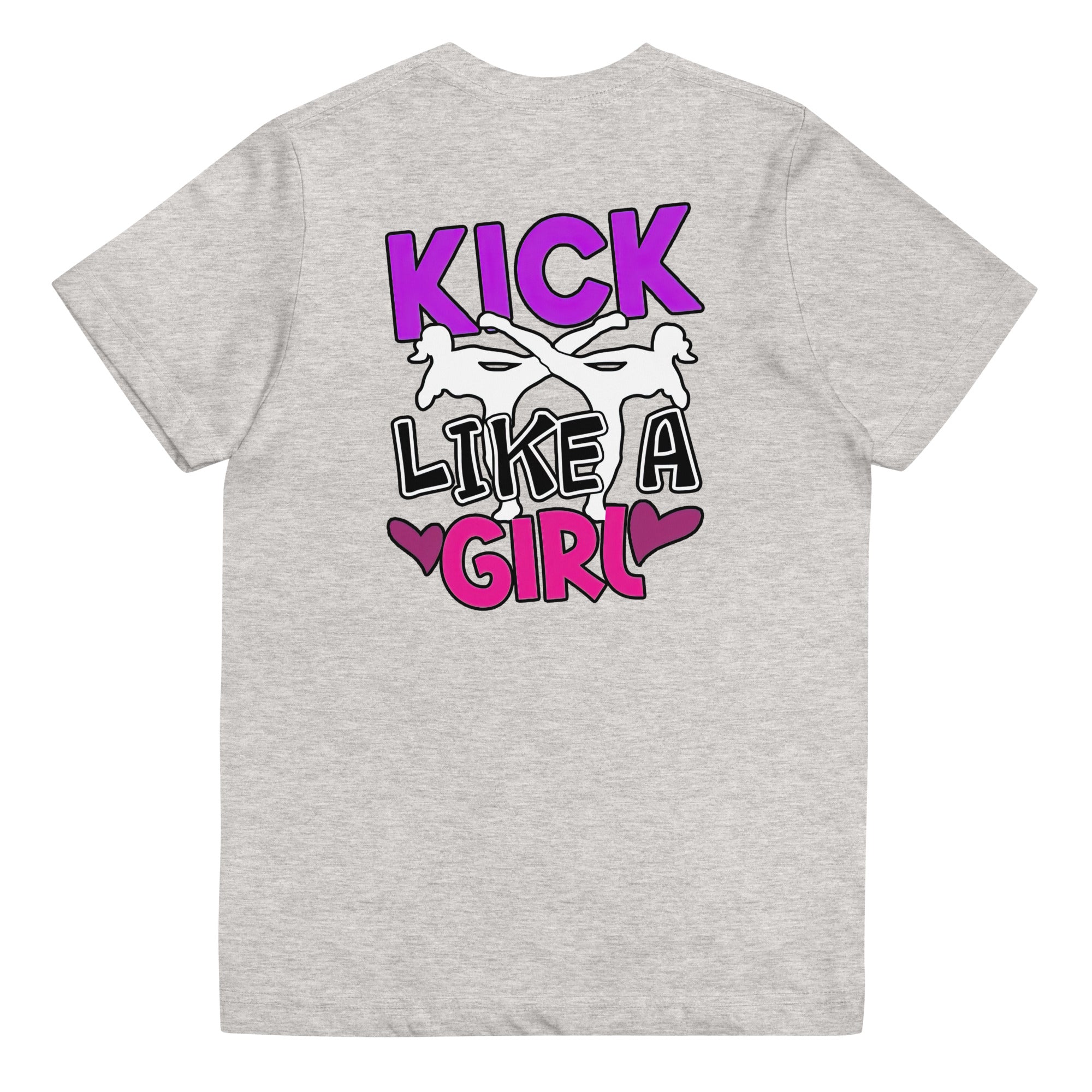 Kick Like A Girl! - Randa KyoFit Kyokushinkai Karate Youth jersey t-shirt