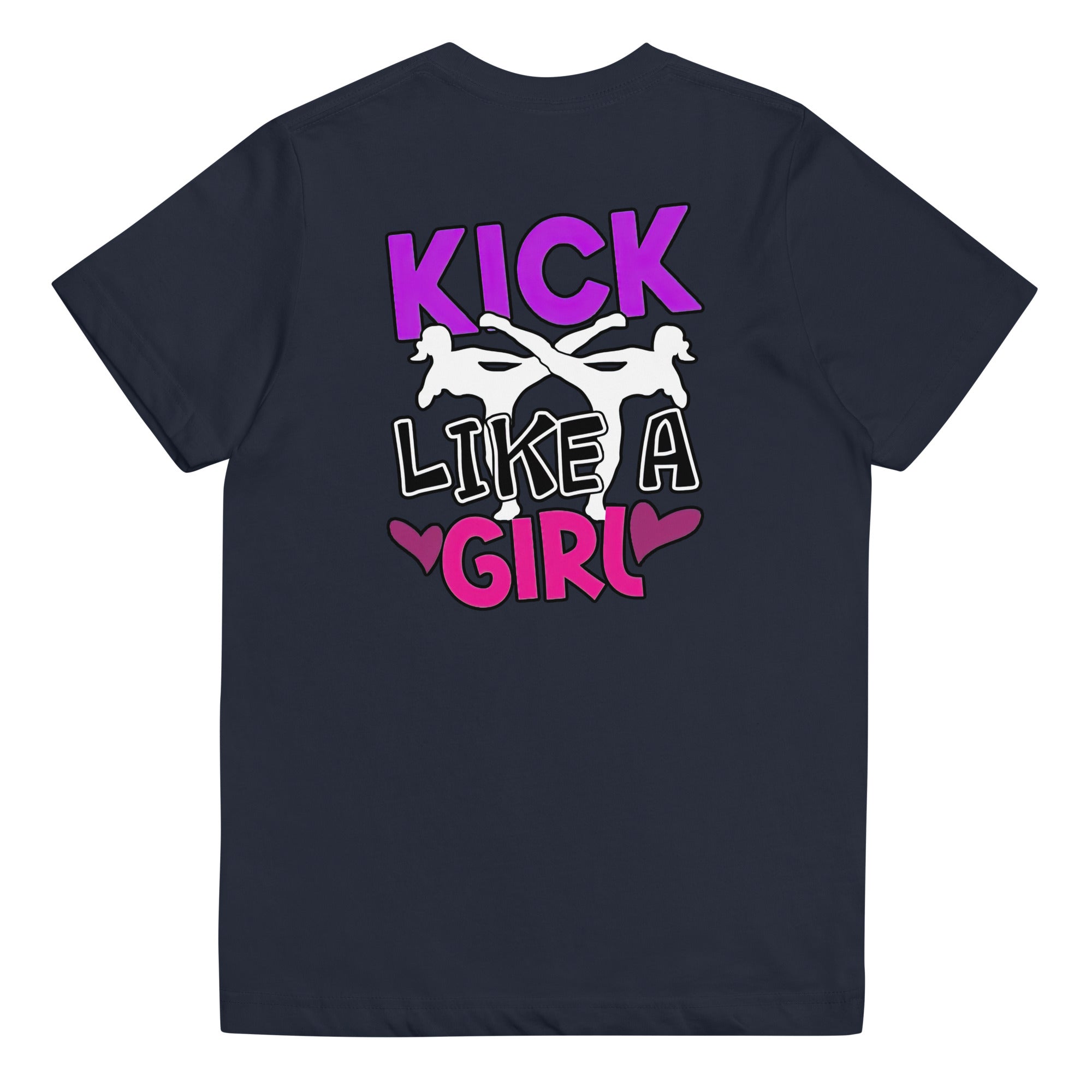 Kick Like A Girl! - Randa KyoFit Kyokushinkai Karate Youth jersey t-shirt