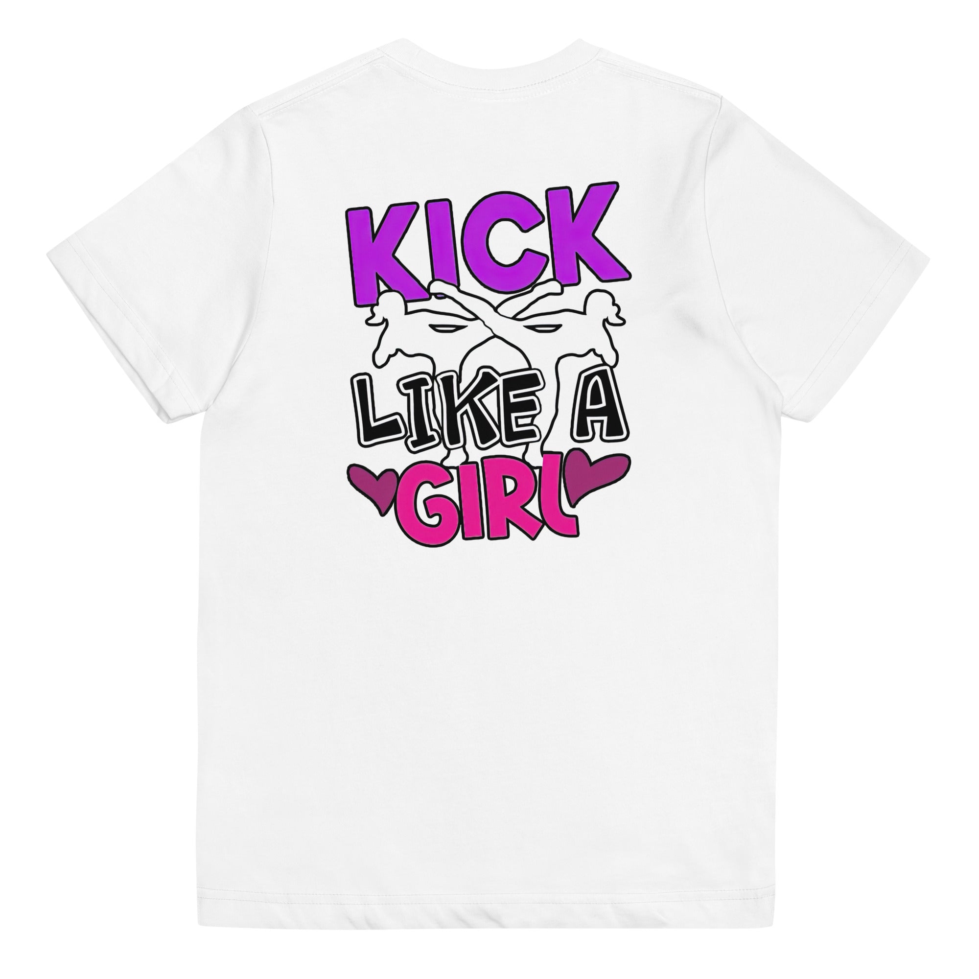 Kick Like A Girl! - Randa KyoFit Kyokushinkai Karate Youth jersey t-shirt