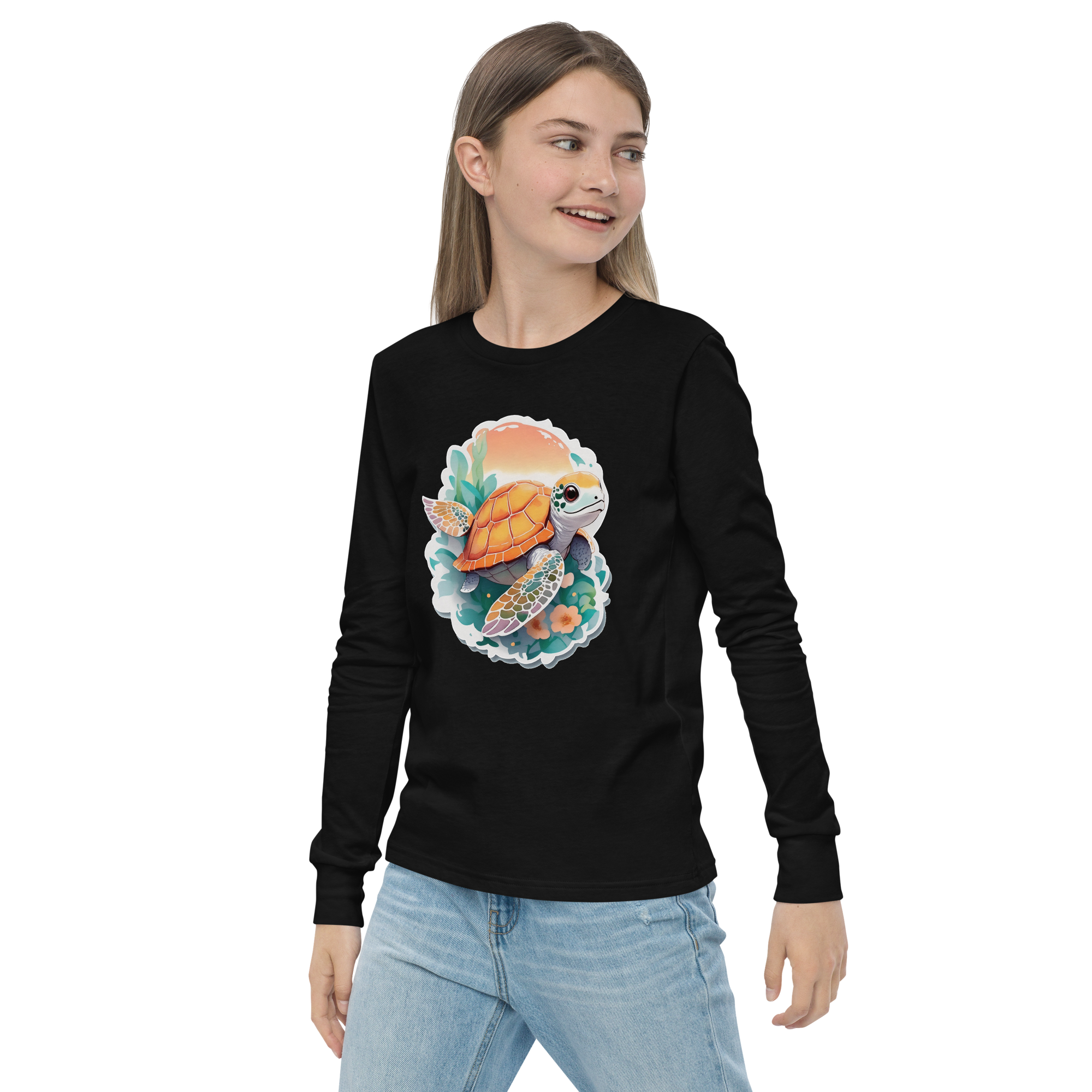 PhilanthroBit's Adorable Sea Turtle Youth long sleeve shirt