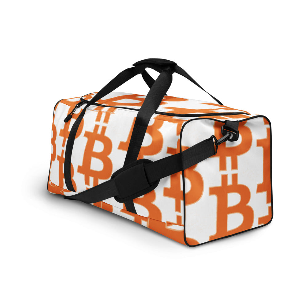 Bitcoin pattern Duffle bag