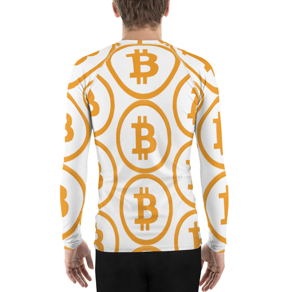 Bitcoin Pattern Men's Rash Guard