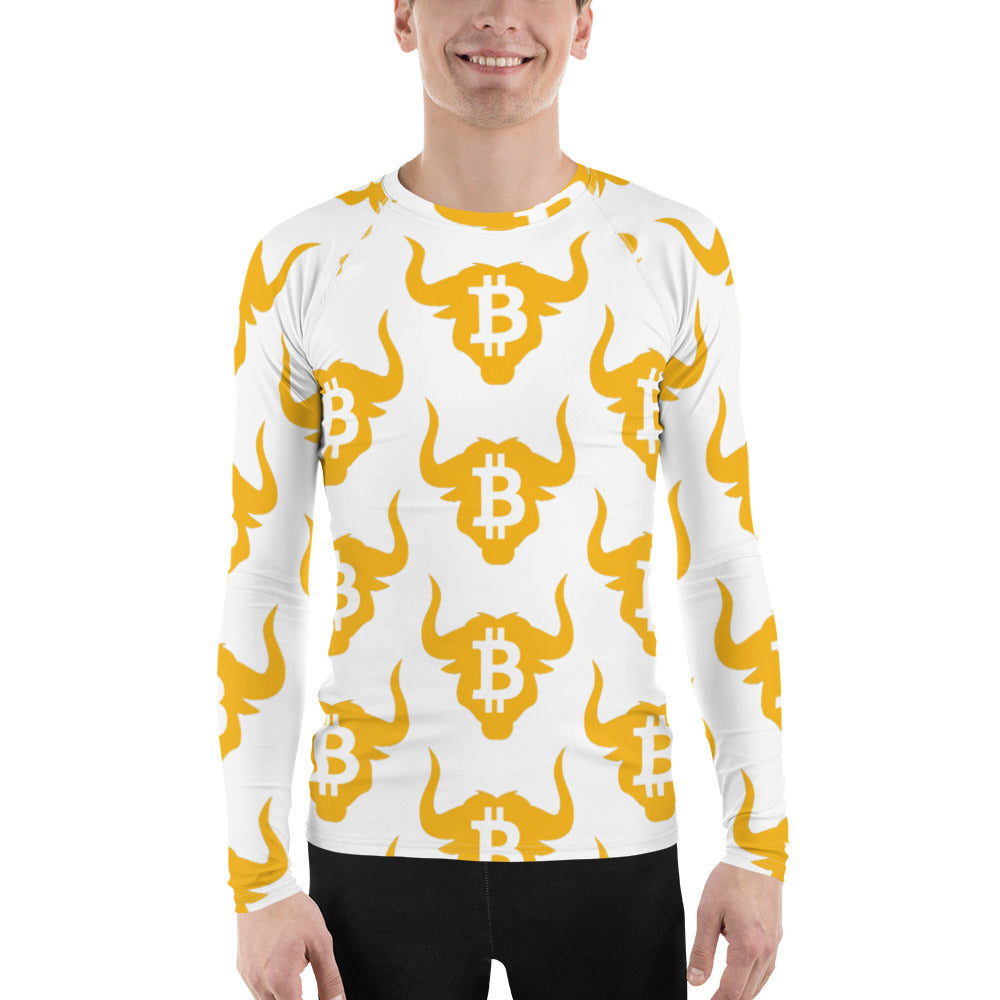 Custom Bitcoin Bull Men's Rash Guard