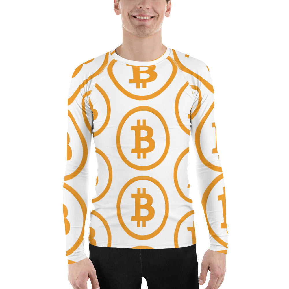 Bitcoin Pattern Men's Rash Guard