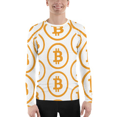 Bitcoin Pattern Men's Rash Guard