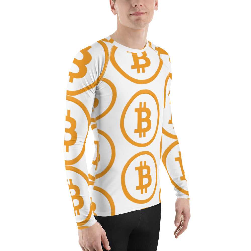 Bitcoin Pattern Men's Rash Guard