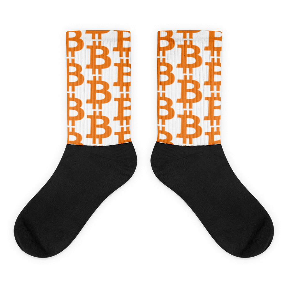 Bitcoin Pattern Sublimated Socks