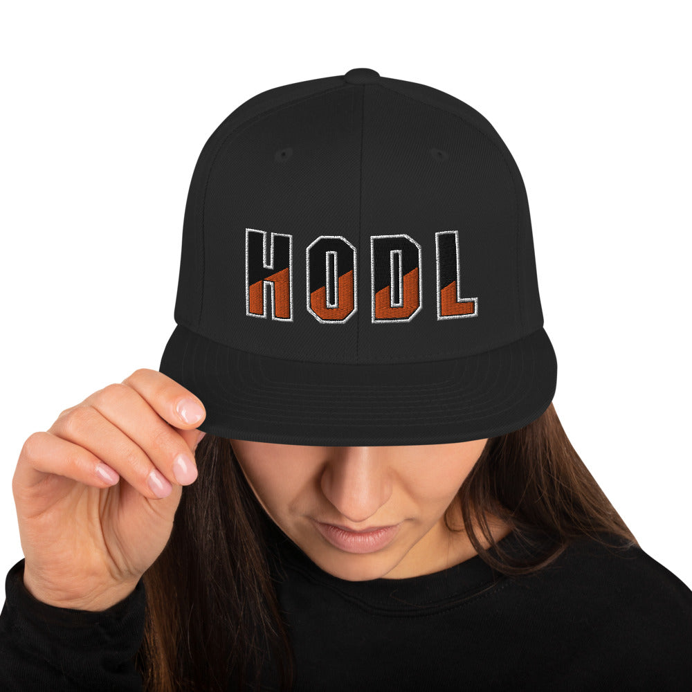 HODL Embroidered Snapback Hat