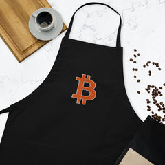 Bitcoin Logo Embroidered Apron | By PhilanthroBit