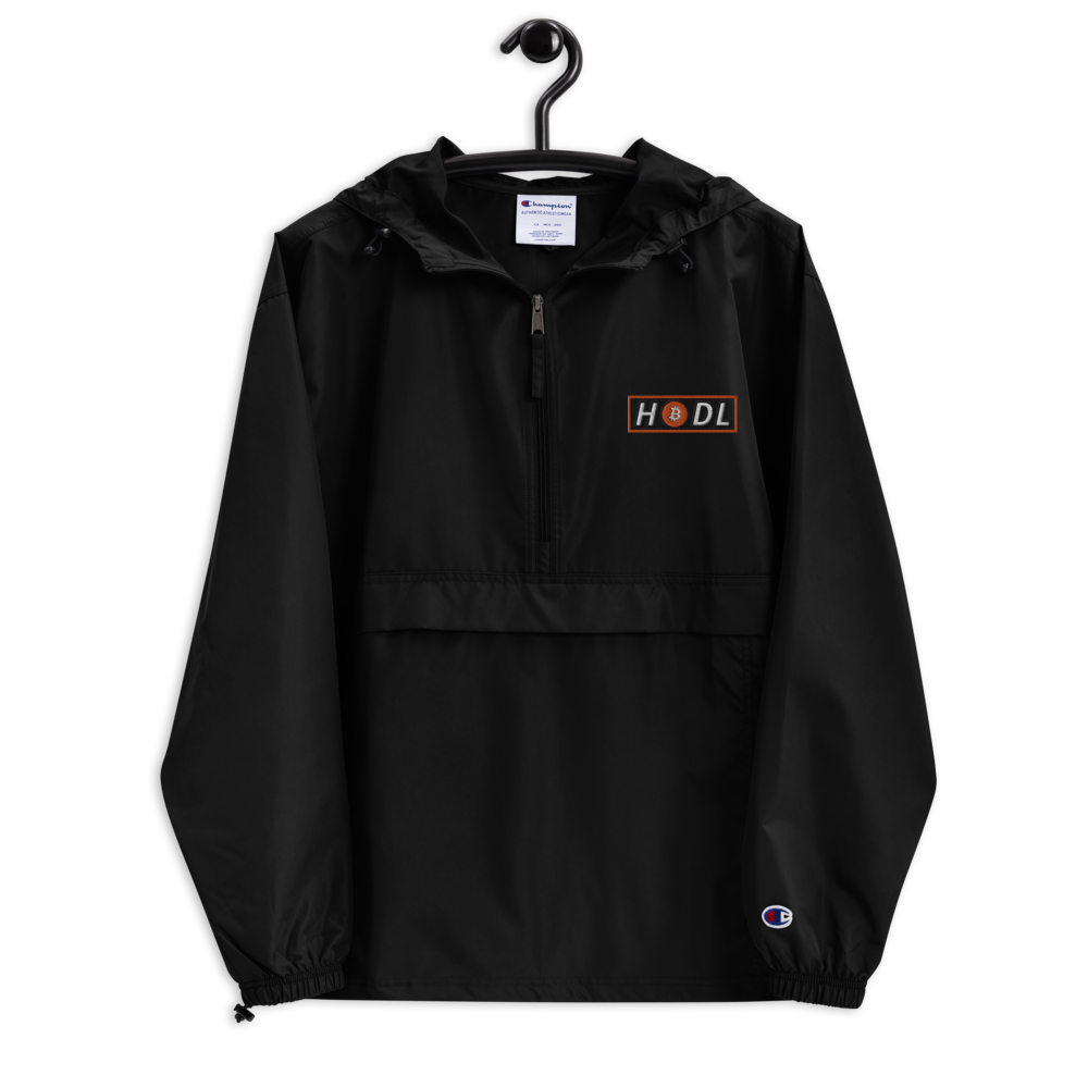 HODL Embroidered Champion Packable Jacket (windbreaker)