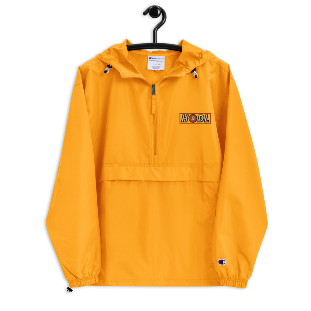 HODL Embroidered Champion Packable Jacket (windbreaker)