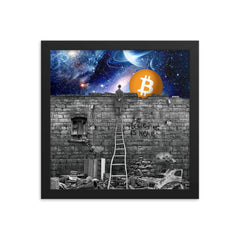 Believing in Bitcoin Framed poster, 12x12, by PhilanthroBit