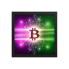 Bitcoin Neural Network Framed poster