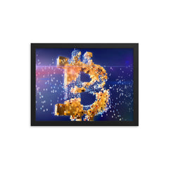 Bitcoin Blocks Logo Framed poster | By PhilanthroBit