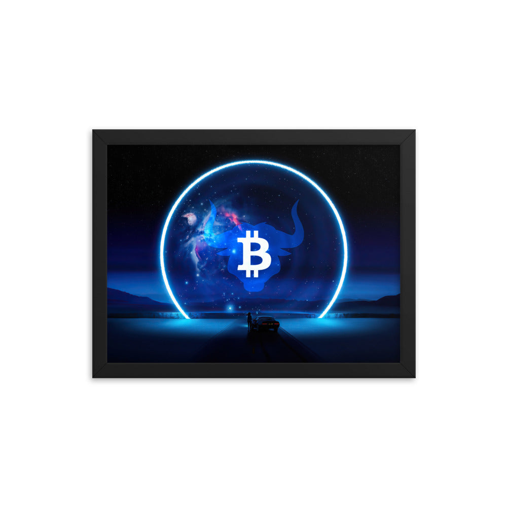 Portal to Bitcoin Heaven Framed poster