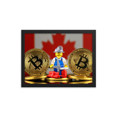 Canadian Bitcoin Mining Framed poster