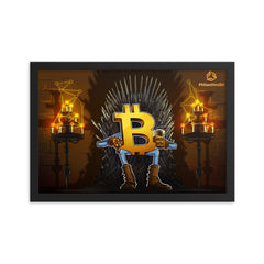 Bitcoin on its Throne Framed poster